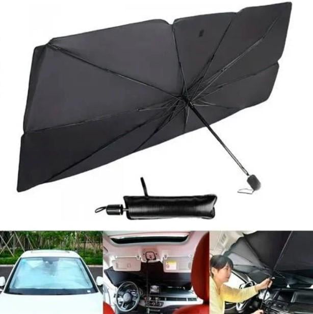 Складна парасолька на лобове скло авто Umbrella для захисту від сонця 135x75 см (2104618585) - фото 2 Складна парасолька на лобове скло авто Umbrella для захисту від сонця 135x75 см (2104618585) - фото 2