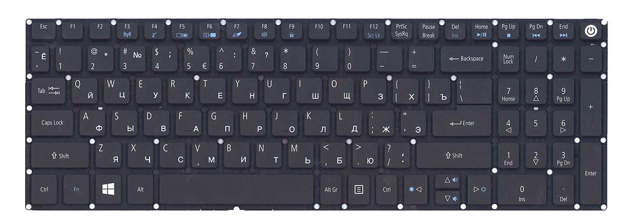 Клавиатура для ноутбука Acer Aspire V3-575 с подсветкой клавиш матовая (NK.I1517.007)