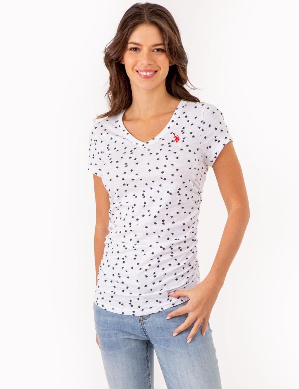 Футболка женская US Polo ASSN (786660535938) STAR PRINT RUCHED SIDE L Белый (2235349414) Футболка женская US Polo ASSN (786660535938) STAR PRINT RUCHED SIDE L Белый (2235349414)