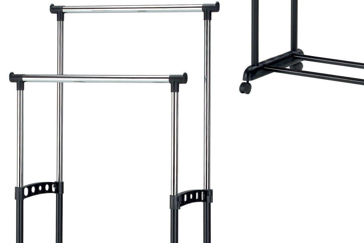 Вешалка-стойка для одежды на колесиках NOVA II Хром/Черный (NNOVAII) - фото 2