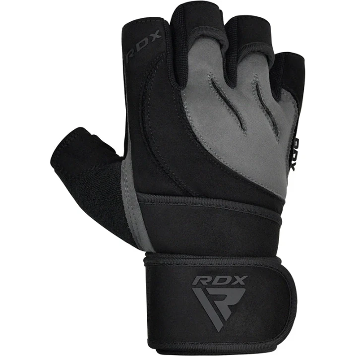 Рукавички для залу RDX L4 Open Finger Weightlifting Gym Gloves S Чорний (2977526285) Рукавички для залу RDX L4 Open Finger Weightlifting Gym Gloves S Чорний (2977526285)