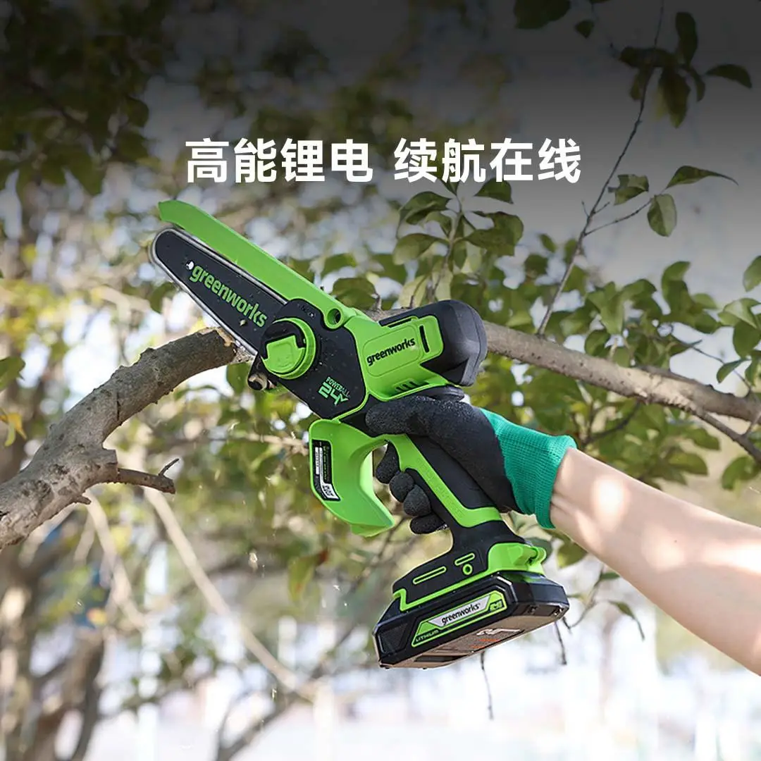 Електропила Greenworks 6-inch Mini Brushless Electric Chain Saw 24V Green - фото 4