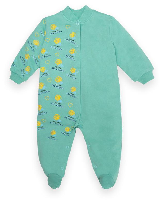 Комбинезон детский хлопковый для девочки Gabbi КВ-22-2-11 74 см Мятный (13292)