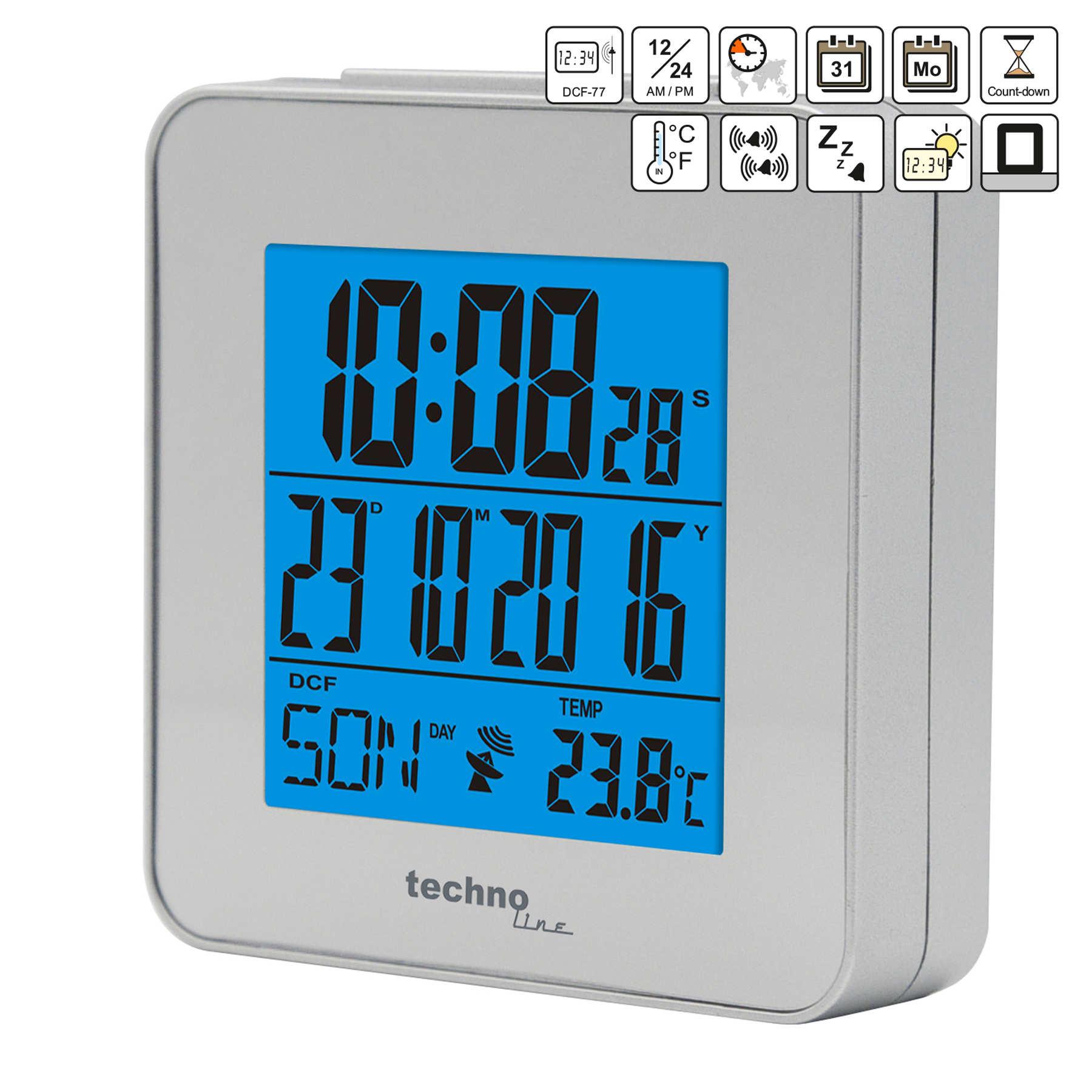 Годинник настільний Technoline WT268 Silver (1040) - фото 3 Годинник настільний Technoline WT268 Silver (1040) - фото 3