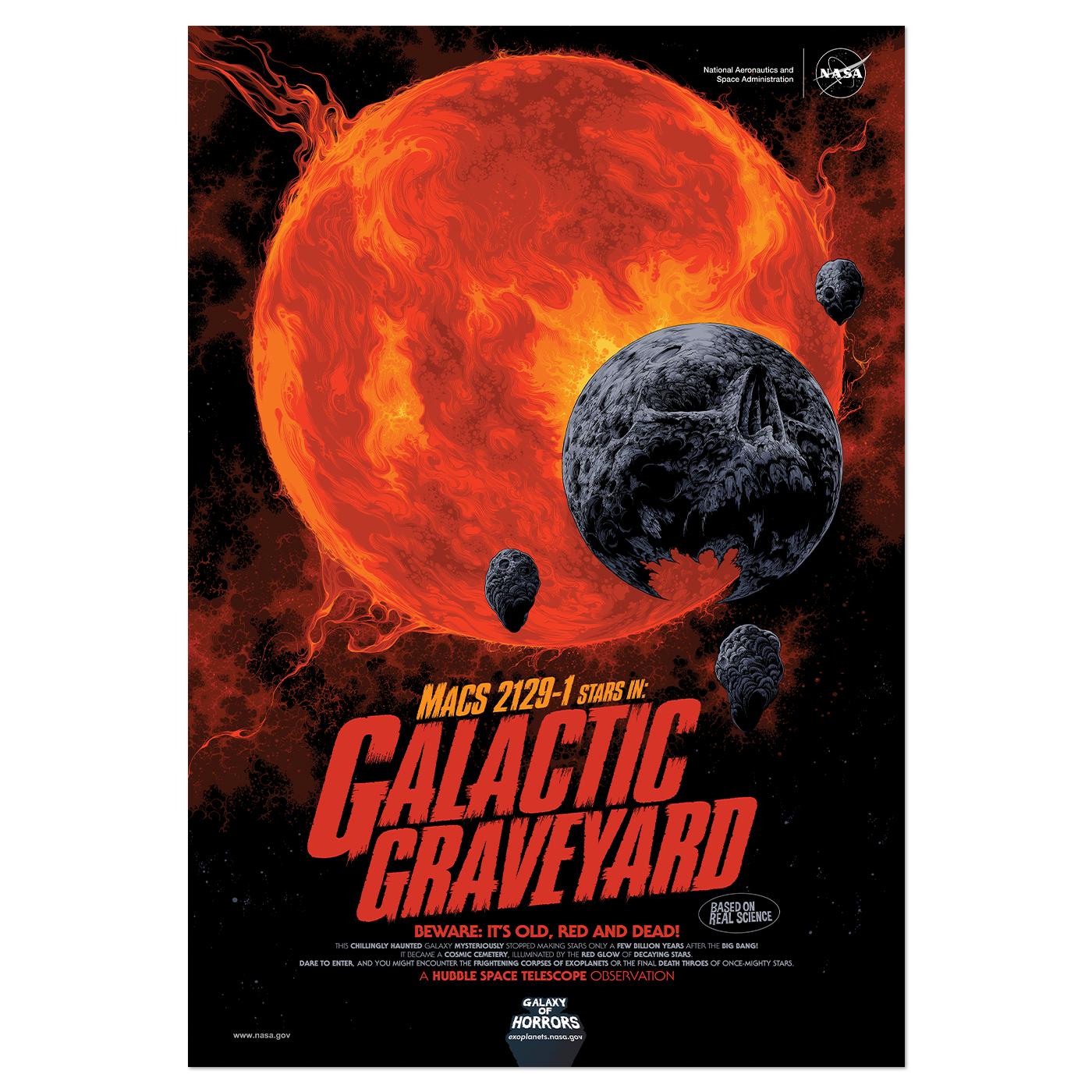 Плакат NASA Галактическое кладбище 62x90 см (0290)