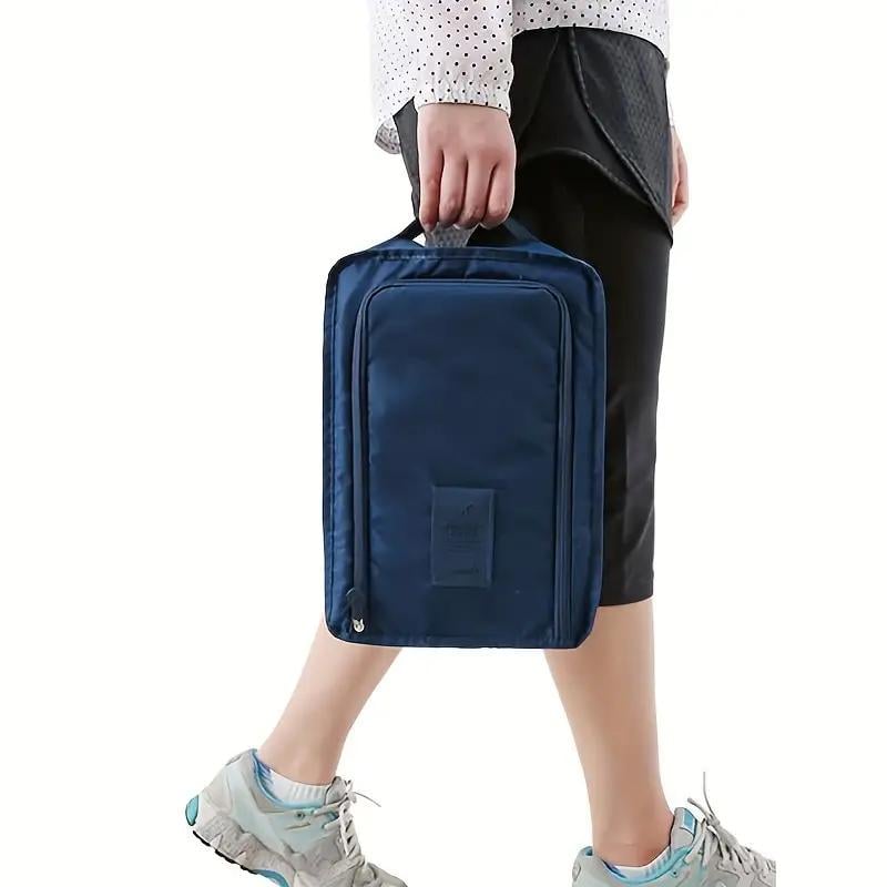 Сумка для транспортування та зберігання взуття з ручкою 30x21x11,5 см Темно-Синій - фото 4 Сумка для транспортування та зберігання взуття з ручкою 30x21x11,5 см Темно-Синій - фото 4