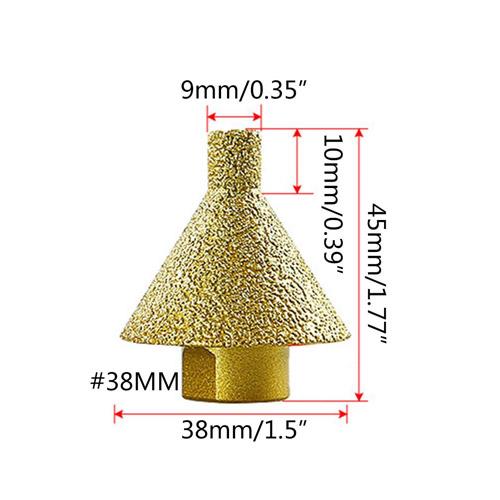 Фреза алмазна конусна для дриля по кераміці/граніту 9-38 мм M10 Gold (927103) - фото 5