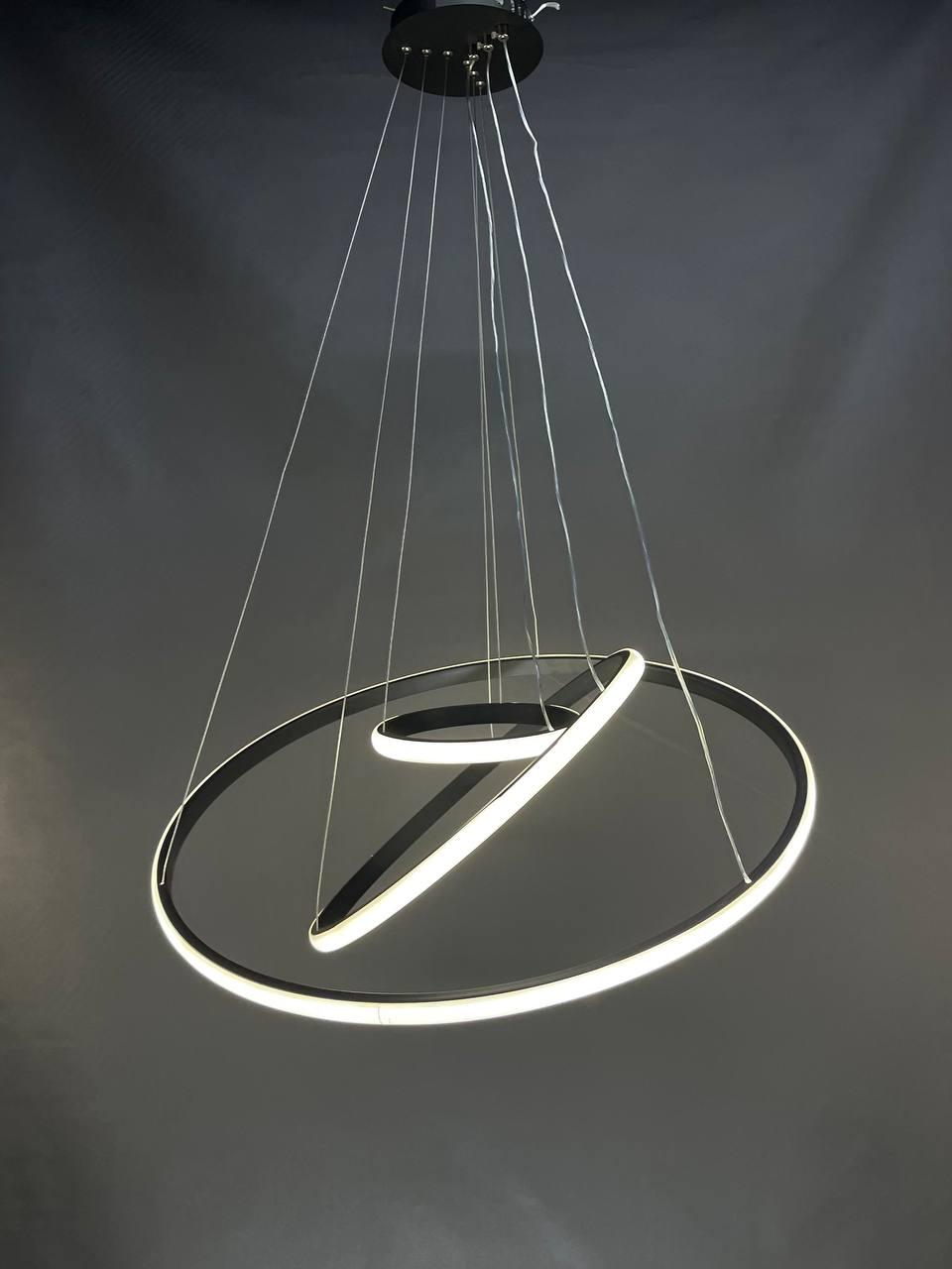 Люстра светодиодная Zilini ER011/60/40/20 110W Черный (23916388 - фото 3