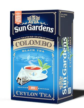 Чай чорно-зелений мiкс Sun Gardens Colombo Mix 50 г 20 пірамідок