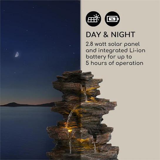 Фонтан Blumfeldt Messina Kaskadenbrunnen Solarbrunnen декоративний з сонячною батареєю 200 л/год (10034734) - фото 2 Фонтан Blumfeldt Messina Kaskadenbrunnen Solarbrunnen декоративний з сонячною батареєю 200 л/год (10034734) - фото 2