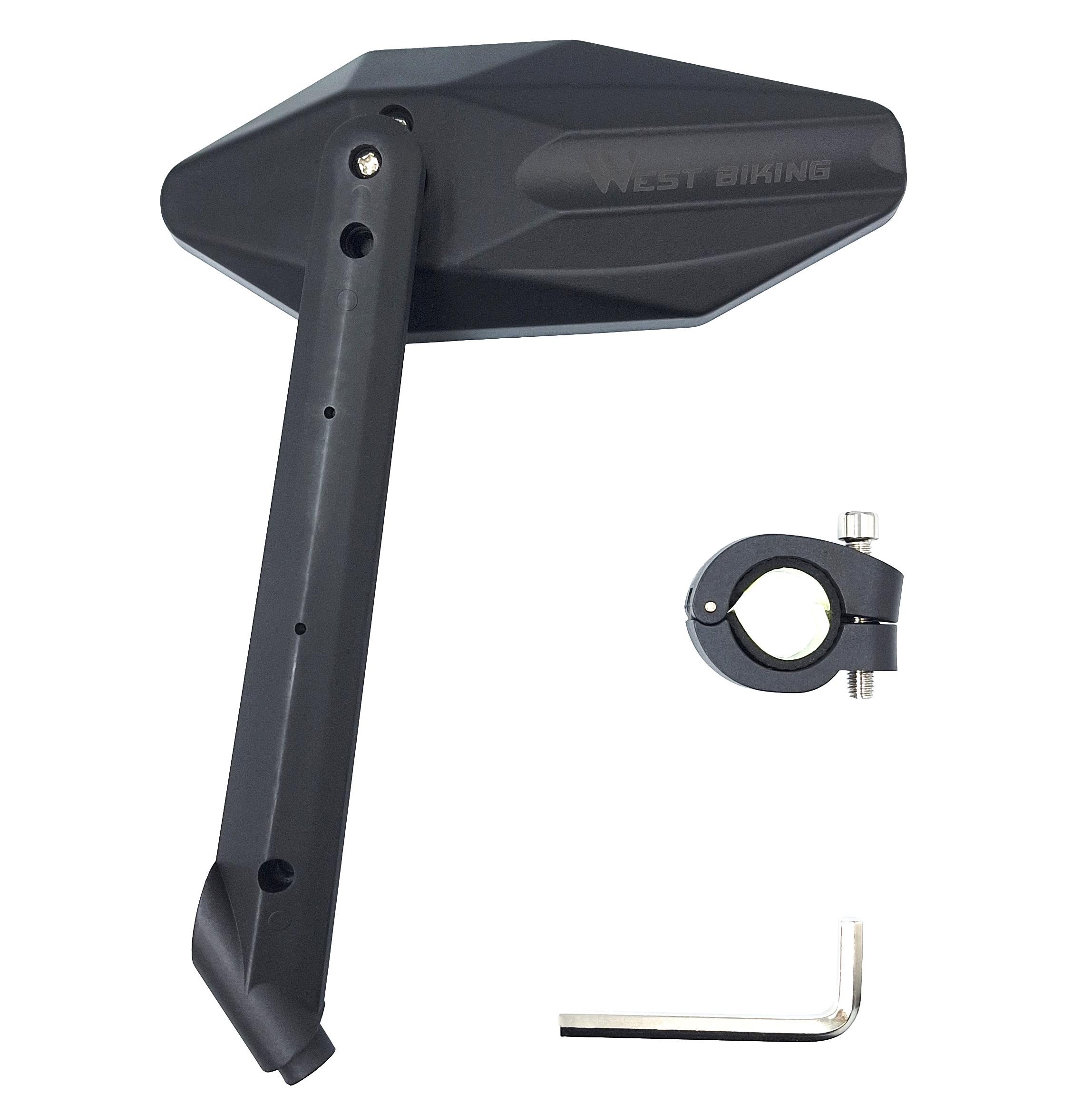 Дзеркало для велосипеда West Biking YP0720041 в кермо універсальне 24x16,5 см 360° Чорний (G0001847) - фото 2 Дзеркало для велосипеда West Biking YP0720041 в кермо універсальне 24x16,5 см 360° Чорний (G0001847) - фото 2