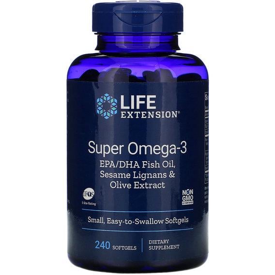 Омега 3 Life Extension Super Omega-3 240 Softgels (LEX-19862)