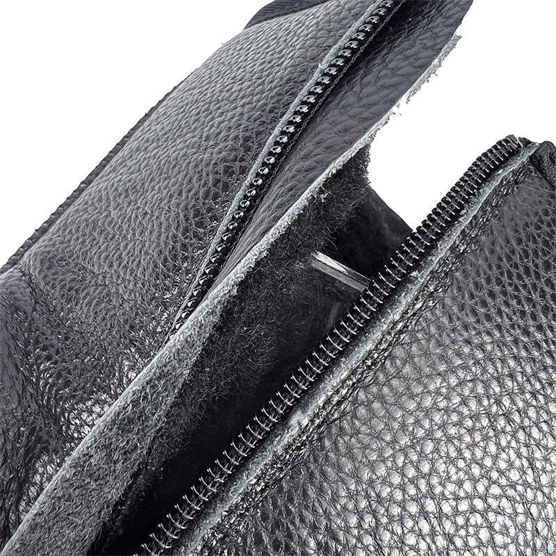 Угги женские кожаные на платформе молния 90171 p. 40 26 см Черный - фото 4 Угги женские кожаные на платформе молния 90171 p. 40 26 см Черный - фото 4