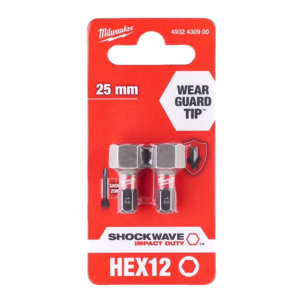 Бита Milwaukee Shockwave Impact Duty Hex12х25 мм 2 шт. (4932430900)