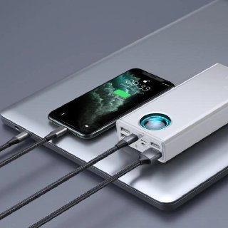 Повербанк 30000 mah 65W Baseus PowerBank із швидкою зарядкою Delivery/Quick Charge 3.0 White (PPLG-A01) - фото 10