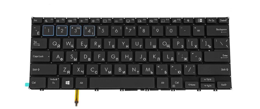 Клавиатура для ноутбука Asus B7400FEA с подсветкой клавиш (113550)