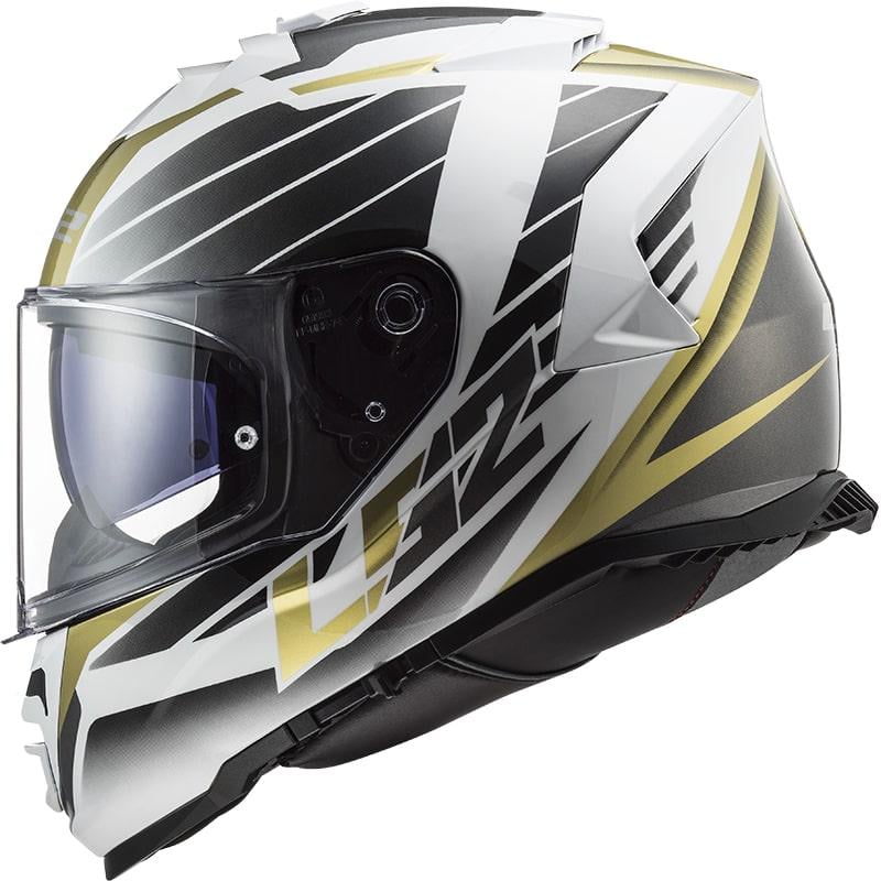 Мотошолом LS2 FF800 STORM NERVE 2XL White/Antique Gold (12395)