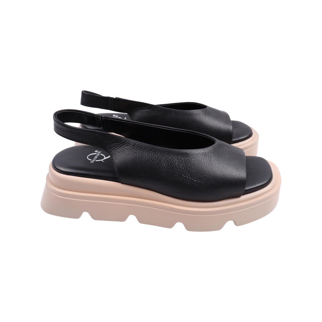 Босоножки женские Aquamarin из кожи р. 37 Черный (2111-22LBC)