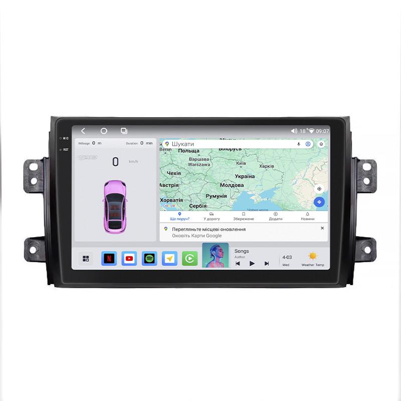 Автомагнитола штатная Lesko QLED CarPlay/4G/Wi-Fi/GPS/360° для Fiat Sedici 2005-2014 4/64Gb 9" (2322814272)