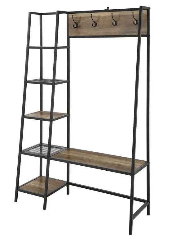 Вешалка для одежды Loft NS-2049 с полками Черный (3075773571)