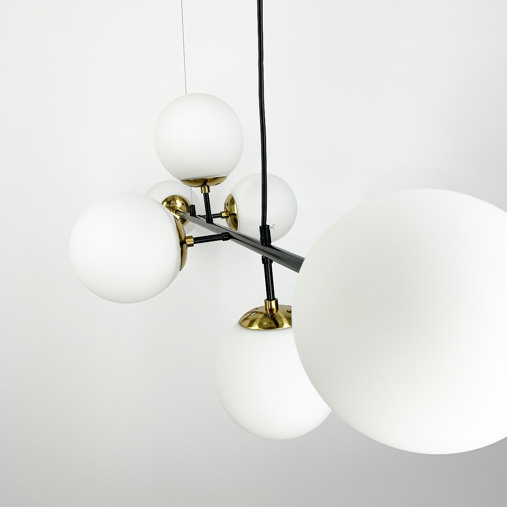 Люстра с фурнитурой латунь крепление в двух точках Черный (SGJ 7/6 BK+GD) - фото 3 Люстра с фурнитурой латунь крепление в двух точках Черный (SGJ 7/6 BK+GD) - фото 3