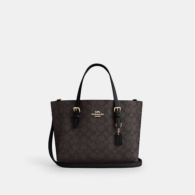 Сумка жіноча Coach Mollie Tote Bag 25 In Signature Canvas Коричневий (37023659)