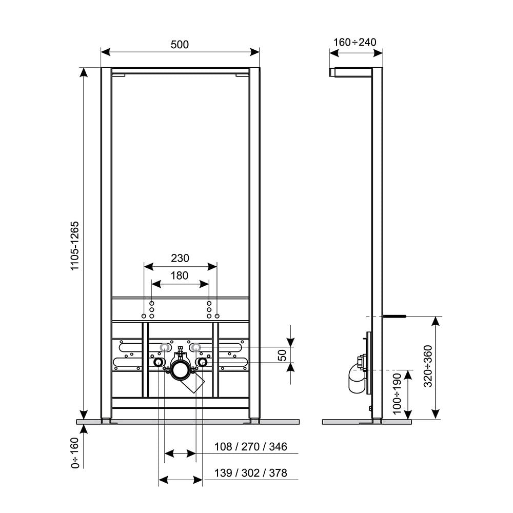 Инсталляционная система для биде Q-tap Nest QT0155706B (72461) - фото 2