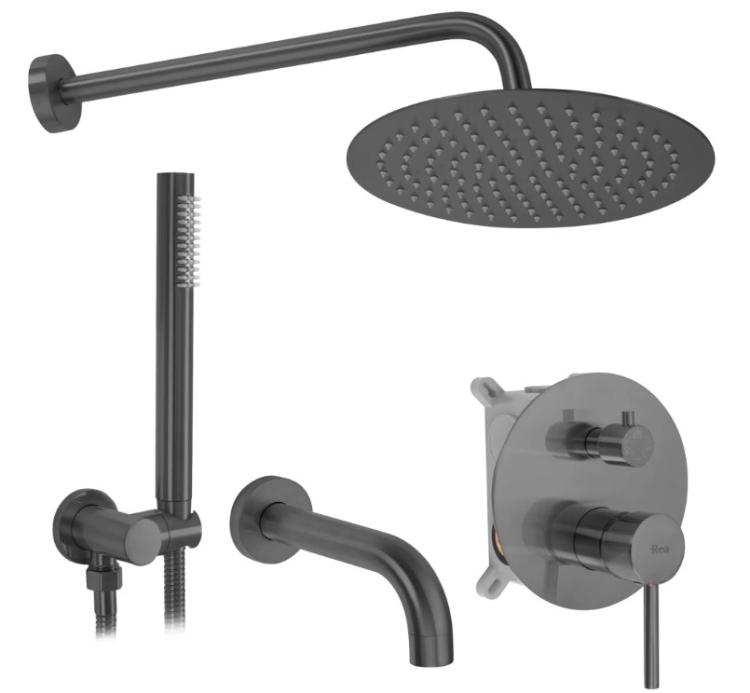 Душова система прихованого монтажу Rea Lungo з виливом Tytan (REA-P6380)