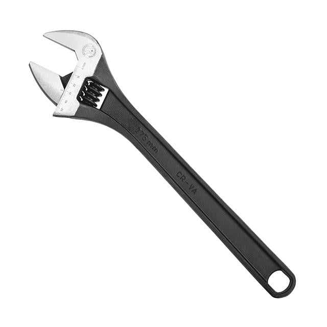 Ключ розвідний Intertool 380 мм Cr-V фосфатований Чорний (XT-0065)