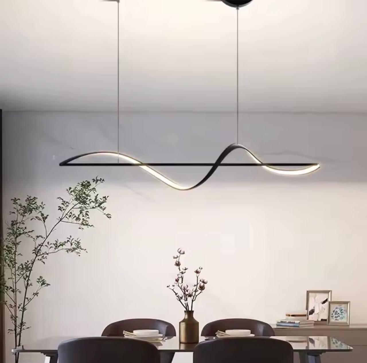 Люстра светодиодная удлиненная Zilini P8121/1200 120W Черный (29755221)