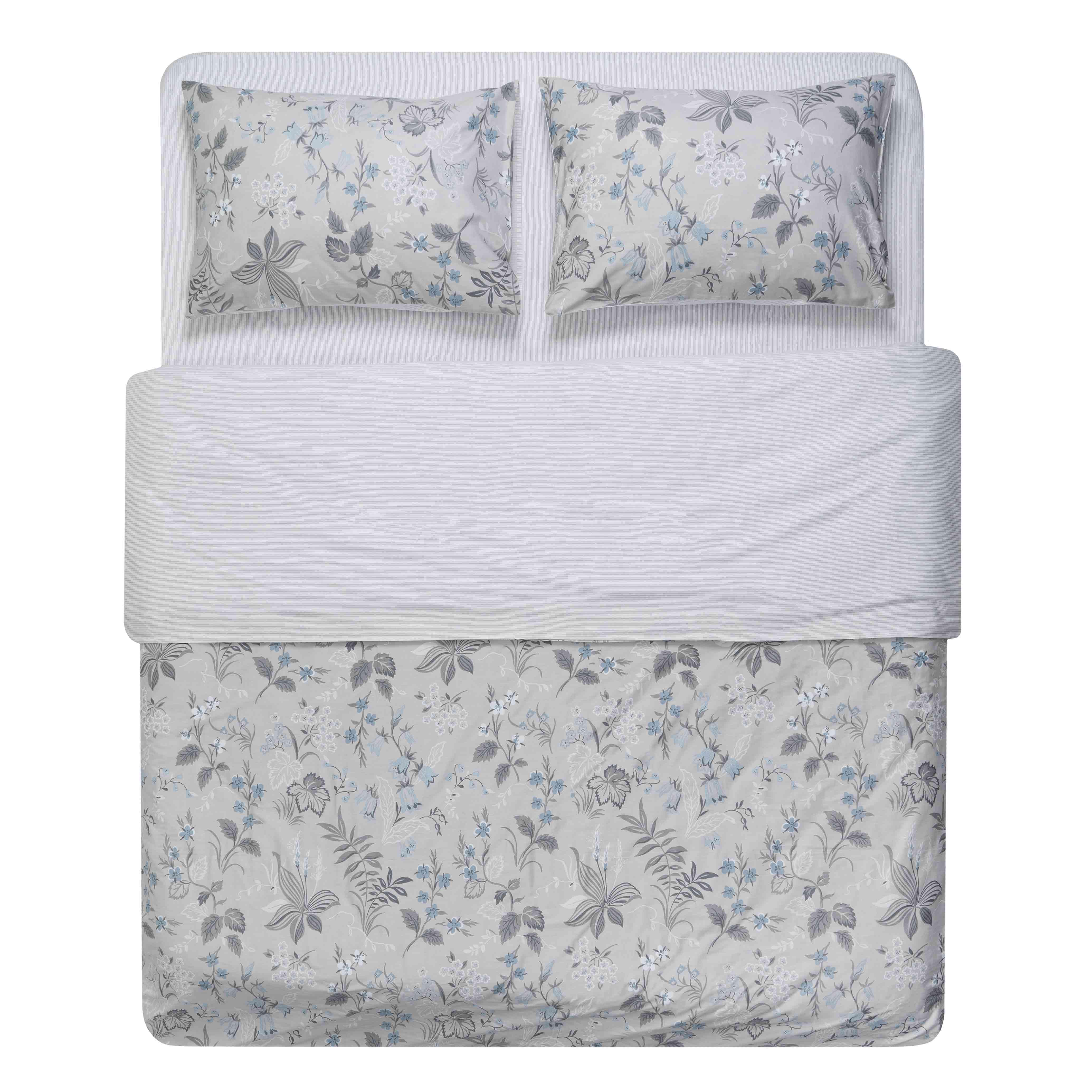 Комплект постельного белья Ardesto Gloria Полевые цветы двуспальный 200х220 см Серый светлый (ART2022WF)