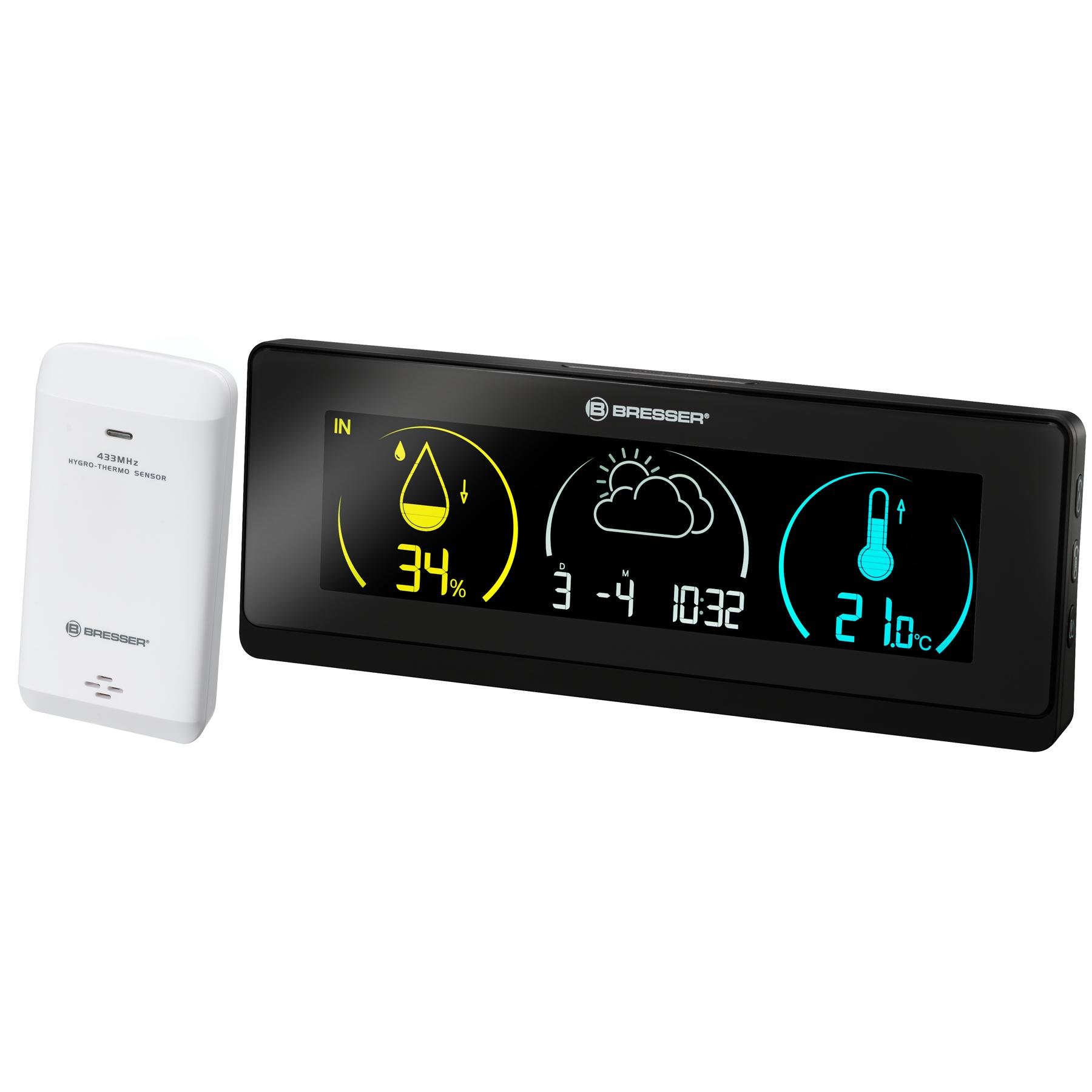 Метеостанция Bresser Colour Temeo Life Black (7008001CM3000) - фото 7 Метеостанция Bresser Colour Temeo Life Black (7008001CM3000) - фото 7