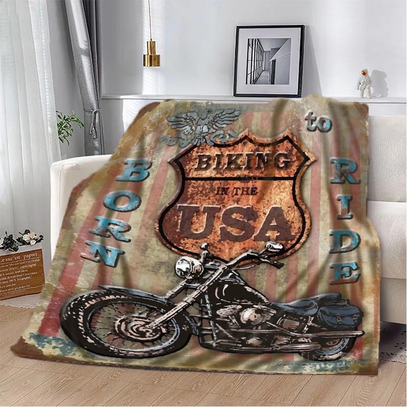 Плед 3D BORN to RIDE 135х160 см Сірий (10607)