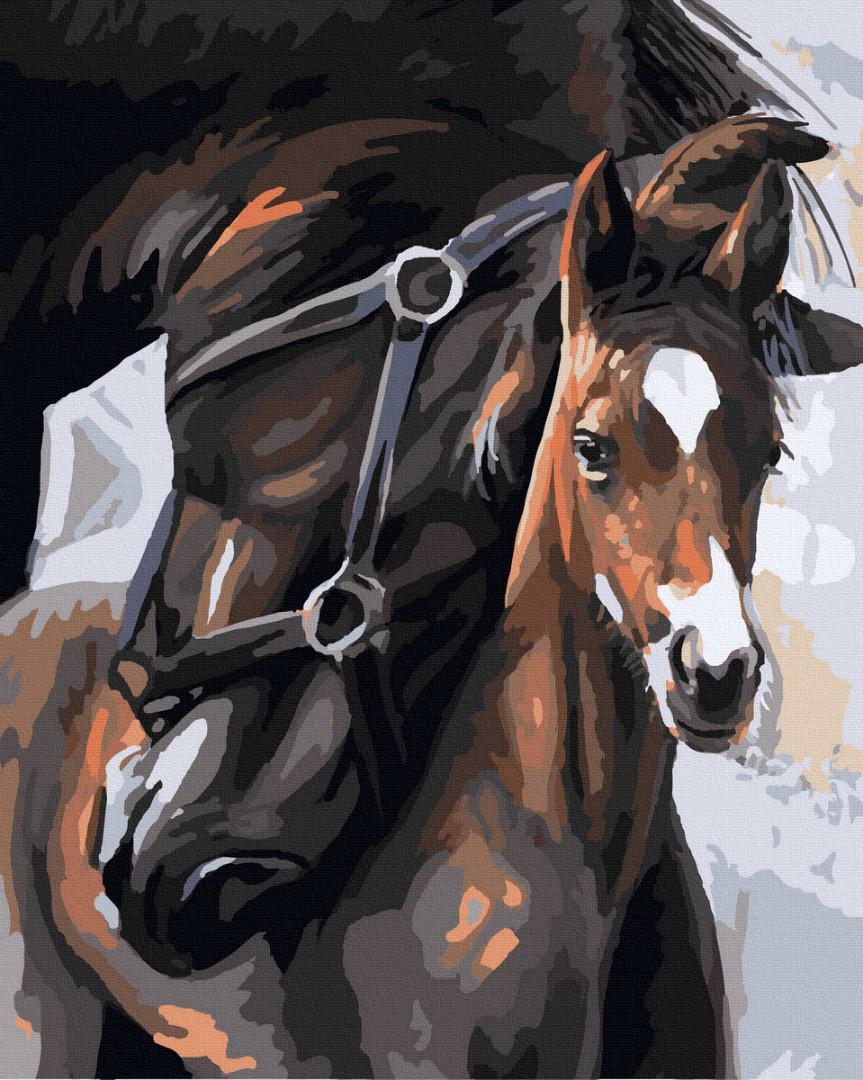 Картина по номерам Brushme Лошатко в объятиях матери 40х50 см (GX8058)