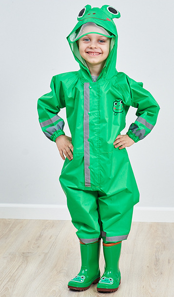 Комбинезон-дождевик детский 90 см Зеленый - фото 3 Комбинезон-дождевик детский 90 см Зеленый - фото 3