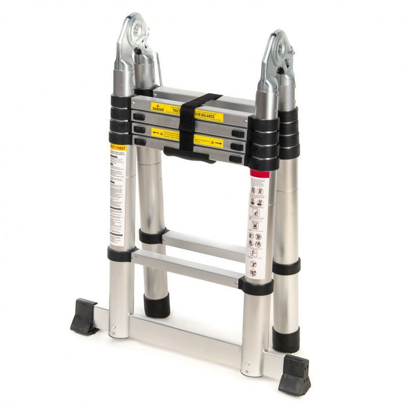 Лестница алюминиевая телескопическая раскладная 3,2 м (9399365)