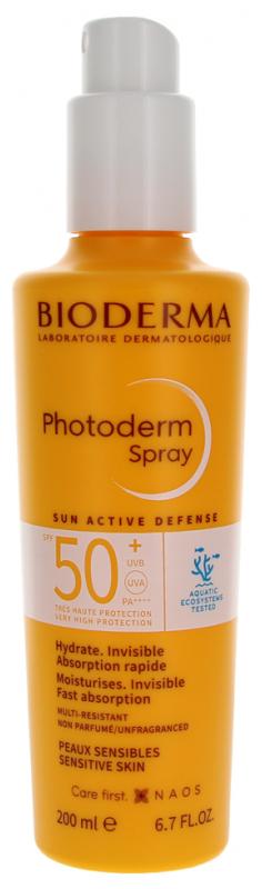 Солнцезащитный спрей для лица и тела BIODERMA Photoderm Spray SPF50+ 200 ml