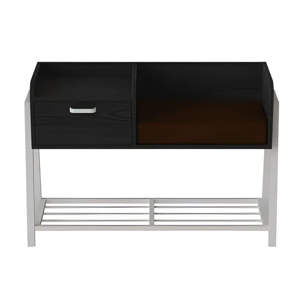 Банкетка с тумбочкой Ferrum-decor Бланка металл/ДСП 540x1000x320 мм Белый/Сосная Кембра (FRD-103033)