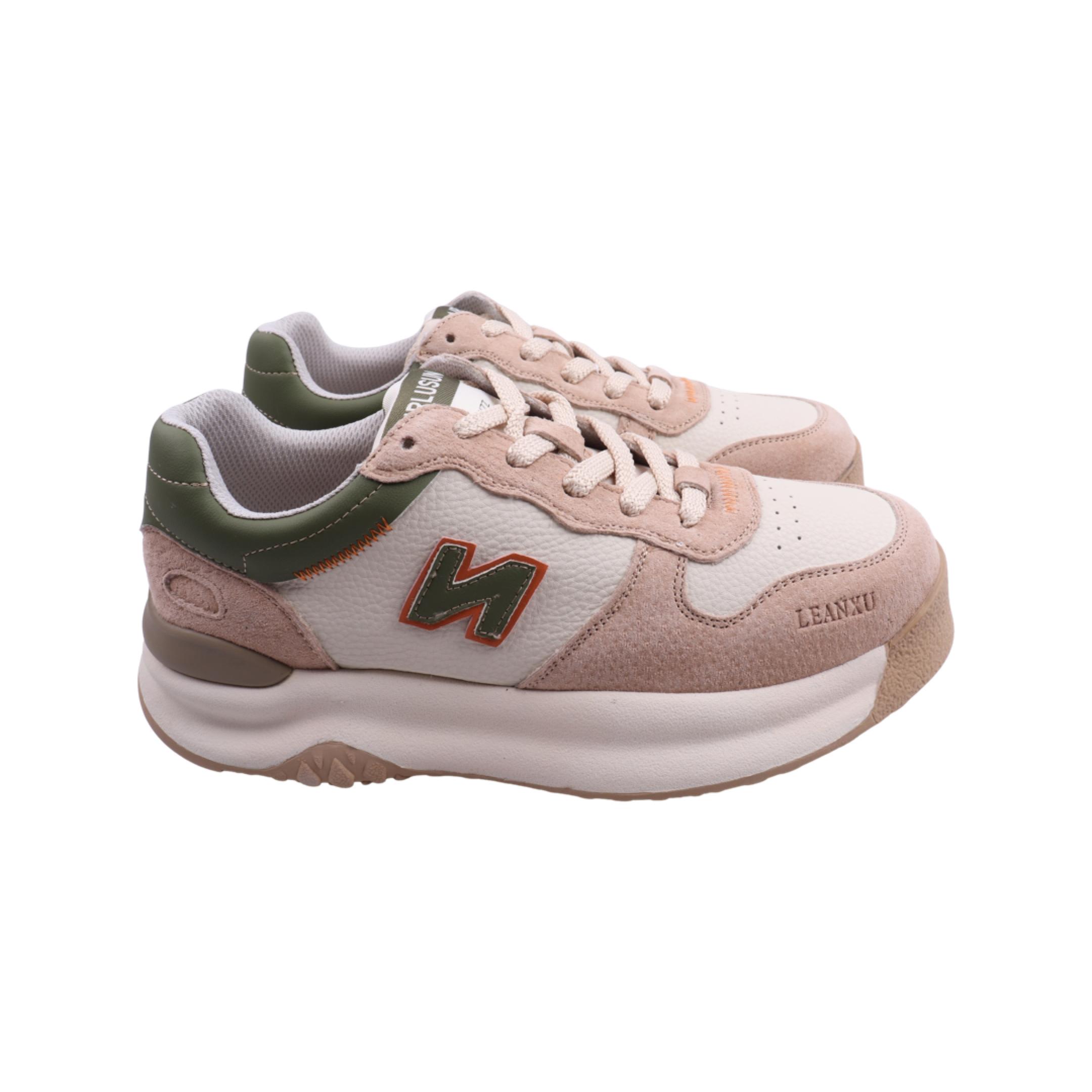 Кроссовки женские Melanda из кожи р. 36 Бежевый (101-23DK)