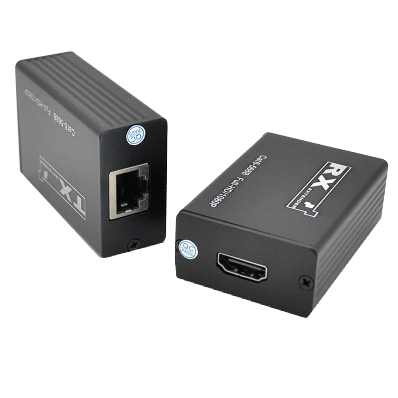Подовжувач HDMI за кабелем UTP 1080Р дальність передачі до 30 м cat.6e Чорний (33088217)