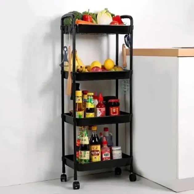 Полка-этажёрка 4-ярусная на колесах (YH6702-4) - фото 3 Полка-этажёрка 4-ярусная на колесах (YH6702-4) - фото 3