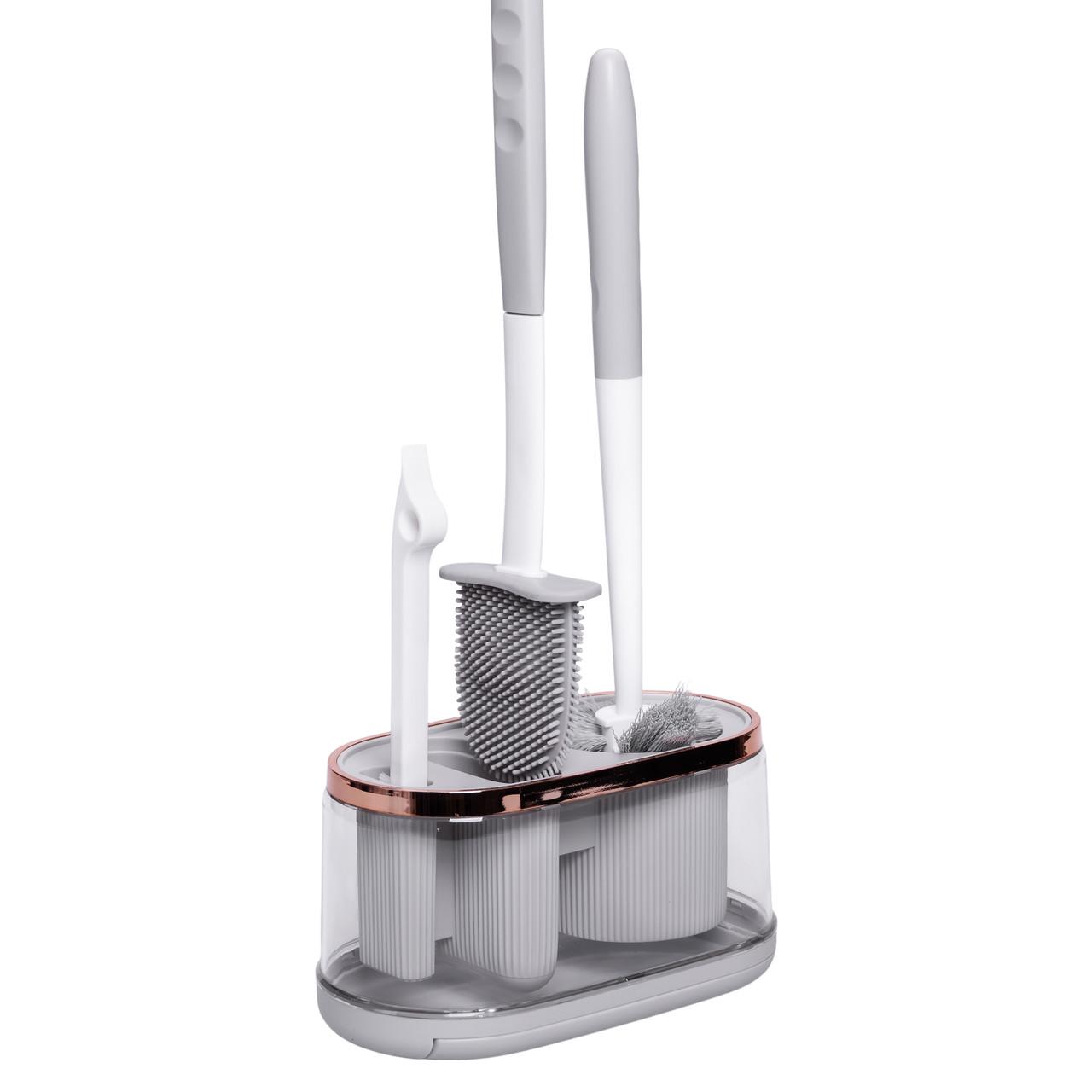 Набір для туалету настінний 3в1 2 йоржи/щітка (HP-35015-47G) - фото 5 Набір для туалету настінний 3в1 2 йоржи/щітка (HP-35015-47G) - фото 5