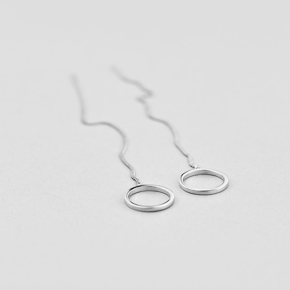 Серебряные серьги Minimal Вечерние (3145)