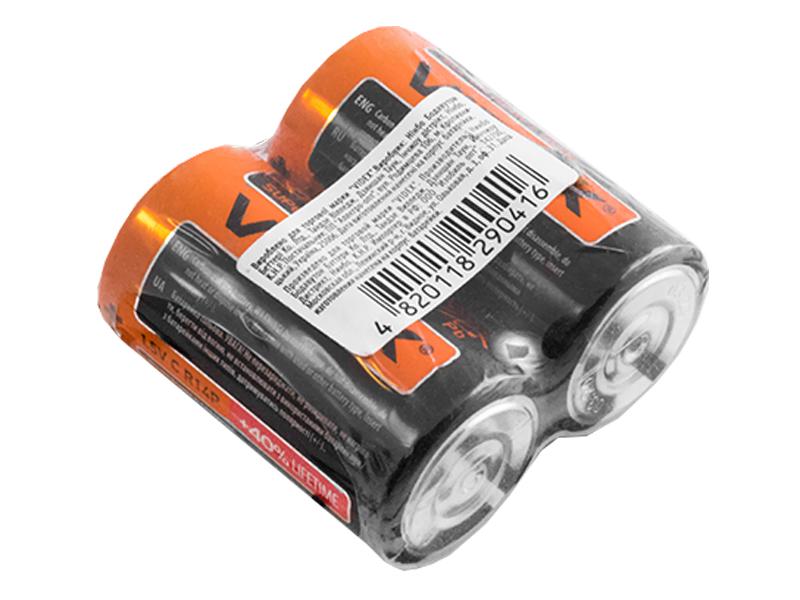 Батарейка сольова Videx С/R14 2 шт. Shrink (3047) - фото 2 Батарейка сольова Videx С/R14 2 шт. Shrink (3047) - фото 2