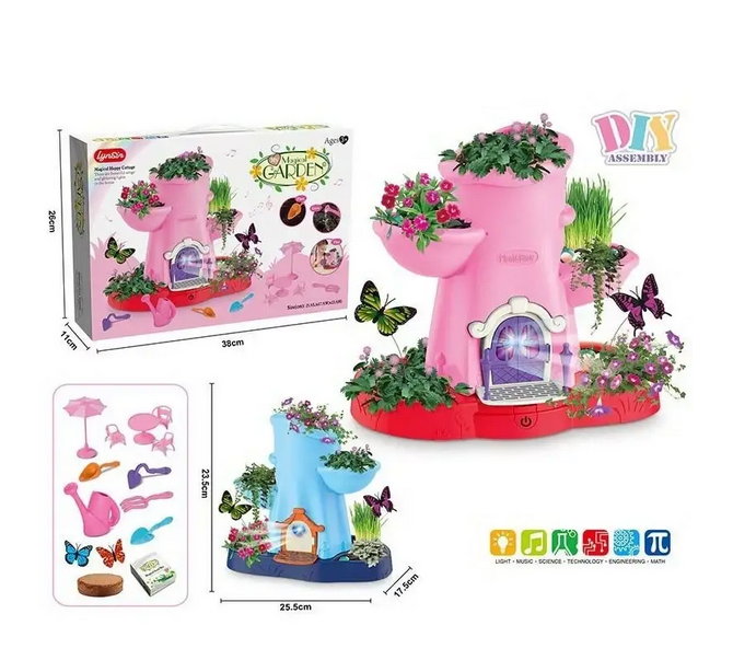 Дитячий ігровий набір садівника 3606 мелодія/підсвічування/інструменти/ґрунт/насіння (2471260717) - фото 2