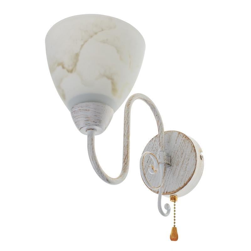 Бра настенное классическое накладное Brille BKL-496W/1 E14 WH/G 29-091