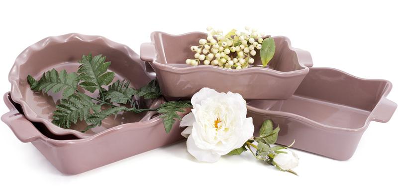 Форма для випічки Augsburg керамічна з ручками 38х23х8,2 см Какао (BD-319-332) - фото 2