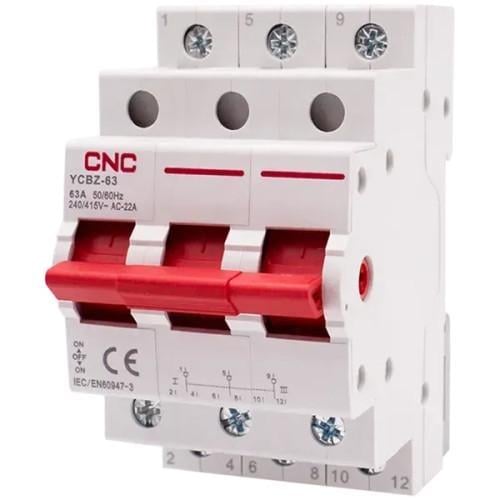Переключатель нагрузки модульный CNC YCBZ-63 3P 63A 1-0-2 240/415V (Б00046409)