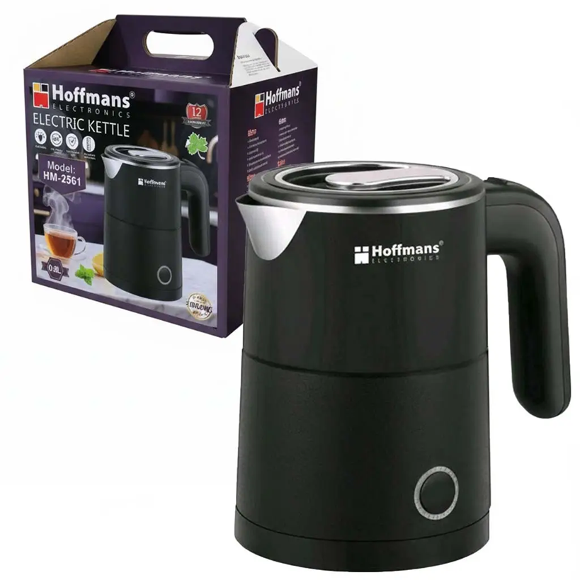 Электрочайник Hoffmans HM-2561 0,8 л 1000 Вт Черный (3142570295) Электрочайник Hoffmans HM-2561 0,8 л 1000 Вт Черный (3142570295)