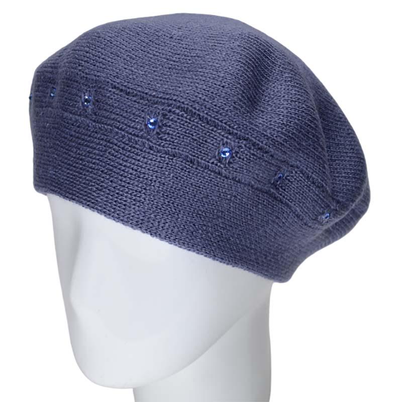 Берет женский Lirus Лорен двойной полушерстяной Джинсовый (119038)